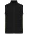 Uomo Men's Padded Hybrid Vest Black/olive-melange 11482
