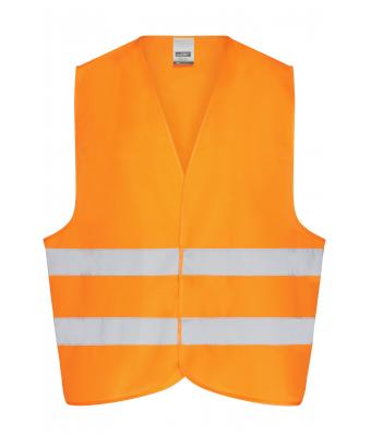 Unisex Safety Vest Adults Fluorescent-orange 7549